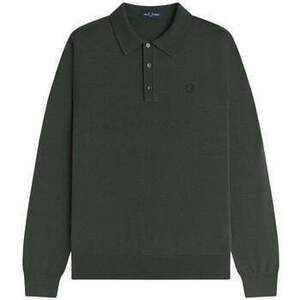 Hosszú ujjú galléros pólók Fred Perry Classic Knitted Long Sleeve Polo Shirt Court Green kép
