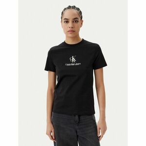 Calvin Klein Jeans Póló Shadow Graphic J20J225545 Fekete Regular Fit kép