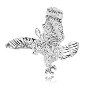 Ezüst 925 medál - csillogó támadó sas kép