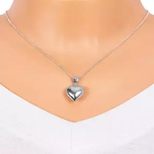 925 ezüst medál - fényes telt szív kép