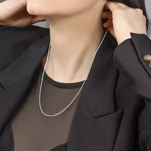 Nyaklánc ezüstből - gömbölyített pálcikák, 1 mm kép