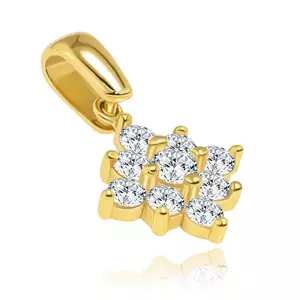 Arany medál 14K - ragyogó cirkónia pehely kép