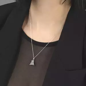 Nyakék - ülő kettős és aprószemű lánc, 925 ezüst kép