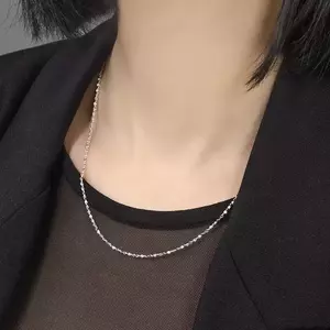 Nyaklánc 925 ezüstből - hullámos részek spirálban, 1, 5 mm kép