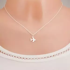 925 ezüst nyakék - lánc merőleges szemekkel, repülő medál kép