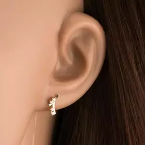 Arany fülbevaló 9K ág cirkóniákkal kép