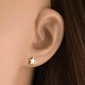 9K arany fülbevaló csillag cirkóniával kép