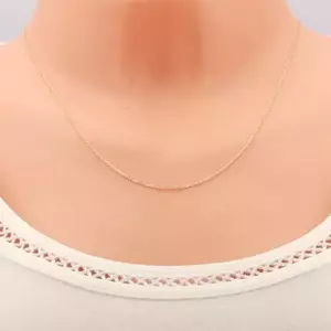 Nyaklánc 9K sárga aranyból - fényes, ovális szemek, Rolo minta, 500 mm kép