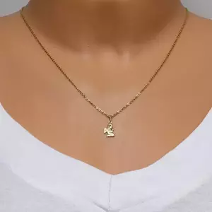 Arany medál 14K aranyból – imádkozó térdeplő angyal kép