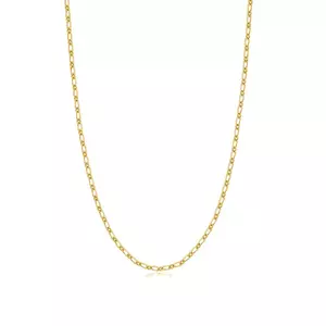 Aranylánc 18K aranyból - felváltva egy kisebb lekerekített és egy hosszúkás láncszem, 500 mm kép