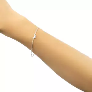 925 ezüst karkötő - félhold átlátszó cirkóniával kép