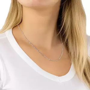 925 ezüst lánc – hosszabb, kemény láncszemek fonatba csavarva kép