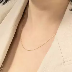 375 sárga arany lánc - lapos ovális láncszemek függőlegesen összekapcsolva, 450 mm kép