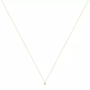 9K sárga arany nyaklánc - kis háromszög átlátszó cirkóniával kép