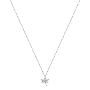 925 ezüst nyaklánc - szitakötő, sima és barázdált szárnyak, cirkóniák kép