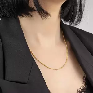 14K sárga arany lánc csavart Valis mintával kép