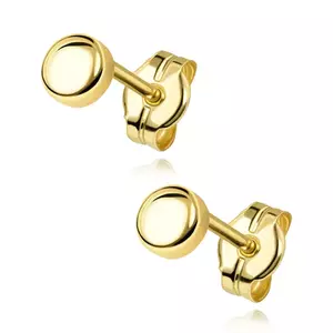 14K aranyból készült apró, fényes korongokból álló arany fülbevaló kép