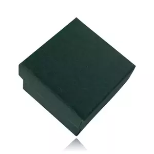Sötétzöld ékszeres ajándékdoboz négyzet alakúban kép