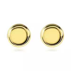 9 karátos arany fülbevalók apró, fényes korongokkal kép