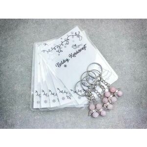 Boldog Karácsonyt kulcstartó rózsakvarccal 5 dbos csomag kép