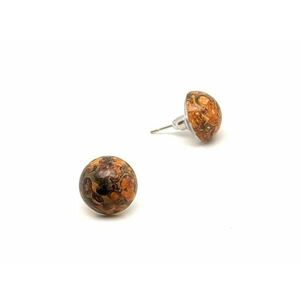 Fülbevaló lencse jáspis leopárd 8mm kép