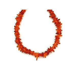 Borostyán barna splitter nyaklánc 45cm kép