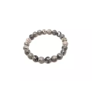 Jáspis silver leaf golyó karkötő 8-9mm kép