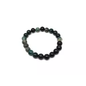 Achát moha golyó karkötő 8mm kép