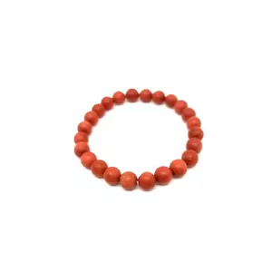 Goldstone vörös matt golyó karkötő 8-8, 5mm kép