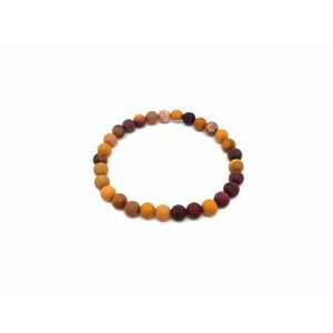 Jáspis mookait matt golyó karkötő 6-7mm kép