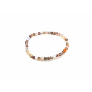 Achát botswana fazettált golyó karkötő 4-5mm kép