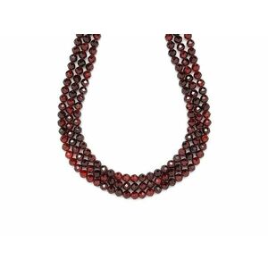 Cirkon fazettált sötétbarna golyó 4mm– ékszerkészítő alapanyag (füzér) kép