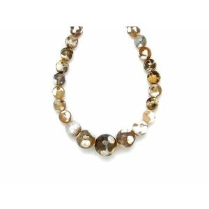 Achát hőkezelt golyó növekvő– ékszerkészítő alapanyag (füzér) kép