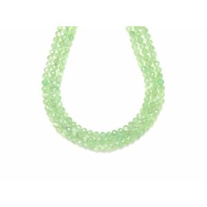 Üveg mona lisa fazettált szin zöld golyó 4mm– ékszerkészítő alapanyag (füzér) kép