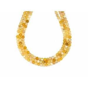 Opál sárga fazettált golyó 4mm– ékszerkészítő alapanyag (füzér) kép