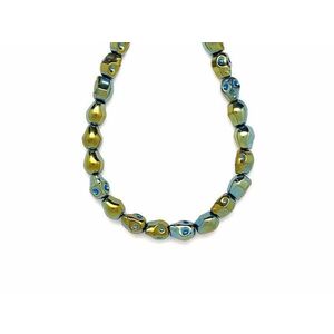 Hematit zöld koponya 7, 5x10mm– ékszerkészítő alapanyag (füzér) kép