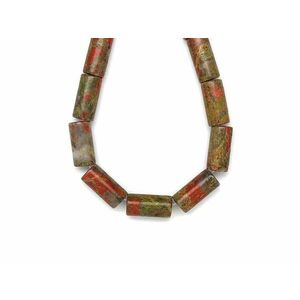 Unakit henger 10x19-20mm– ékszerkészítő alapanyag (füzér) kép