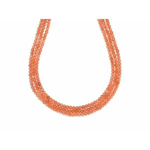 Napkő fazettált sötét golyó 2-3mm– ékszerkészítő alapanyag (füzér) kép