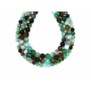 Krizopráz golyó 8-9mm– ékszerkészítő alapanyag (füzér) kép