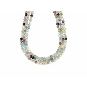 Fluorit fazettált golyó 4-5mm– ékszerkészítő alapanyag (füzér) kép