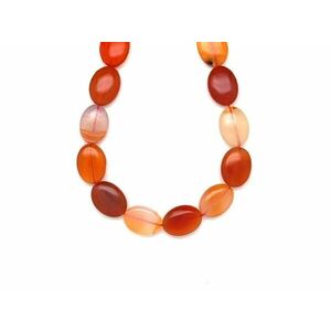 Karneol ovális 13-14x18-19mm– ékszerkészítő alapanyag (füzér) kép