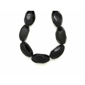 Onix lapcsiszolt fél matt 16-18x30-35mm– ékszerkészítő alapanyag (füzér) kép