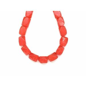 Cherry kvarc üveg csiszolt tégla 10x14-15mm– ékszerkészítő alapanyag (füzér) kép