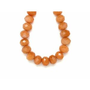 Aventurin barack fazettált lencse 16x13mm– ékszerkészítő alapanyag (füzér) kép