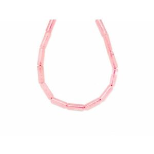 Rózsakvarc henger 4x13mm– ékszerkészítő alapanyag (füzér) kép