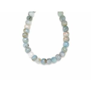 Akvamarin fazettált lencse 10mm– ékszerkészítő alapanyag (füzér) kép