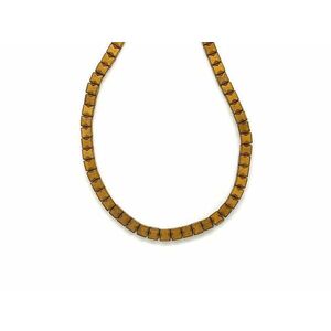 Hematit kocka matt arany vágott 4mm– ékszerkészítő alapanyag (füzér) kép