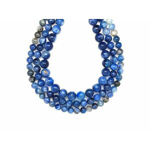 Kianit golyó A 7-8mm– ékszerkészítő alapanyag (füzér) kép