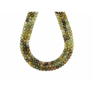 Gránát grosszulár fazettált kocka 4-5x4-5mm– ékszerkészítő alapanyag (füzér) kép