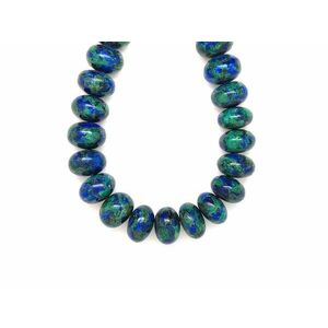 Azurit Malachit lencse 18mm– ékszerkészítő alapanyag (füzér) kép